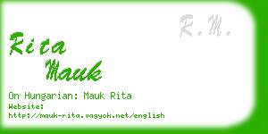 rita mauk business card